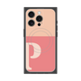 プレミアムスクエアケース with MagSafe［ オリジナル - initial two tone - P pink ］