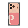 プレミアムスクエアケース with MagSafe［ オリジナル - initial two tone - P pink ］
