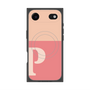 プレミアムスクエアケース with MagSafe［ オリジナル - initial two tone - P pink ］