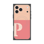 プレミアムスクエアケース with MagSafe［ オリジナル - initial two tone - P pink ］