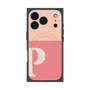 プレミアムスクエアケース with MagSafe［ オリジナル - initial two tone - P pink ］