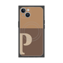 プレミアムスクエアケース with MagSafe［ オリジナル - initial two tone - P brown ］