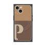 プレミアムスクエアケース with MagSafe［ オリジナル - initial two tone - P brown ］