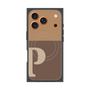 プレミアムスクエアケース with MagSafe［ オリジナル - initial two tone - P brown ］