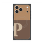 プレミアムスクエアケース with MagSafe［ オリジナル - initial two tone - P brown ］