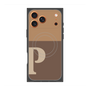 プレミアムスクエアケース with MagSafe［ オリジナル - initial two tone - P brown ］