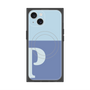 プレミアムスクエアケース with MagSafe［ オリジナル - initial two tone - P blue ］