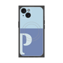 プレミアムスクエアケース with MagSafe［ オリジナル - initial two tone - P blue ］