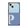 プレミアムスクエアケース with MagSafe［ オリジナル - initial two tone - P blue ］