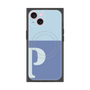 プレミアムスクエアケース with MagSafe［ オリジナル - initial two tone - P blue ］