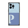 プレミアムスクエアケース with MagSafe［ オリジナル - initial two tone - P blue ］