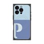 プレミアムスクエアケース with MagSafe［ オリジナル - initial two tone - P blue ］