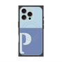 プレミアムスクエアケース with MagSafe［ オリジナル - initial two tone - P blue ］