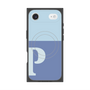 プレミアムスクエアケース with MagSafe［ オリジナル - initial two tone - P blue ］