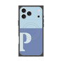 プレミアムスクエアケース with MagSafe［ オリジナル - initial two tone - P blue ］