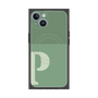 プレミアムスクエアケース with MagSafe［ オリジナル - initial two tone - P green ］