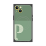プレミアムスクエアケース with MagSafe［ オリジナル - initial two tone - P green ］