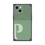 プレミアムスクエアケース with MagSafe［ オリジナル - initial two tone - P green ］