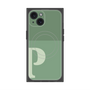 プレミアムスクエアケース with MagSafe［ オリジナル - initial two tone - P green ］