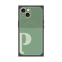 プレミアムスクエアケース with MagSafe［ オリジナル - initial two tone - P green ］