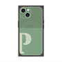 プレミアムスクエアケース with MagSafe［ オリジナル - initial two tone - P green ］