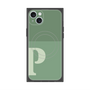 プレミアムスクエアケース with MagSafe［ オリジナル - initial two tone - P green ］