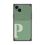 プレミアムスクエアケース with MagSafe［ オリジナル - initial two tone - P green ］