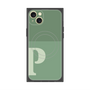 プレミアムスクエアケース with MagSafe［ オリジナル - initial two tone - P green ］