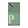 プレミアムスクエアケース with MagSafe［ オリジナル - initial two tone - P green ］