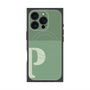 プレミアムスクエアケース with MagSafe［ オリジナル - initial two tone - P green ］