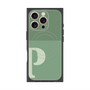 プレミアムスクエアケース with MagSafe［ オリジナル - initial two tone - P green ］
