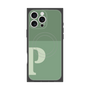 プレミアムスクエアケース with MagSafe［ オリジナル - initial two tone - P green ］