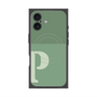 プレミアムスクエアケース with MagSafe［ オリジナル - initial two tone - P green ］