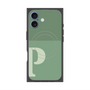 プレミアムスクエアケース with MagSafe［ オリジナル - initial two tone - P green ］