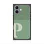 プレミアムスクエアケース with MagSafe［ オリジナル - initial two tone - P green ］