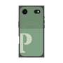 プレミアムスクエアケース with MagSafe［ オリジナル - initial two tone - P green ］