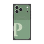 プレミアムスクエアケース with MagSafe［ オリジナル - initial two tone - P green ］