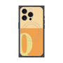 プレミアムスクエアケース with MagSafe［ オリジナル - initial two tone - Q orange ］