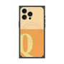 プレミアムスクエアケース with MagSafe［ オリジナル - initial two tone - Q orange ］