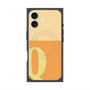プレミアムスクエアケース with MagSafe［ オリジナル - initial two tone - Q orange ］