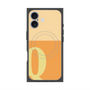プレミアムスクエアケース with MagSafe［ オリジナル - initial two tone - Q orange ］