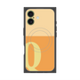 プレミアムスクエアケース with MagSafe［ オリジナル - initial two tone - Q orange ］