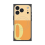 プレミアムスクエアケース with MagSafe［ オリジナル - initial two tone - Q orange ］