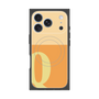 プレミアムスクエアケース with MagSafe［ オリジナル - initial two tone - Q orange ］