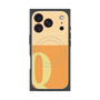プレミアムスクエアケース with MagSafe［ オリジナル - initial two tone - Q orange ］