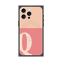 プレミアムスクエアケース with MagSafe［ オリジナル - initial two tone - Q pink ］