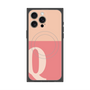 プレミアムスクエアケース with MagSafe［ オリジナル - initial two tone - Q pink ］