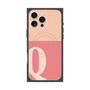 プレミアムスクエアケース with MagSafe［ オリジナル - initial two tone - Q pink ］