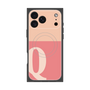 プレミアムスクエアケース with MagSafe［ オリジナル - initial two tone - Q pink ］