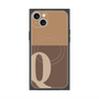 プレミアムスクエアケース with MagSafe［ オリジナル - initial two tone - Q brown ］